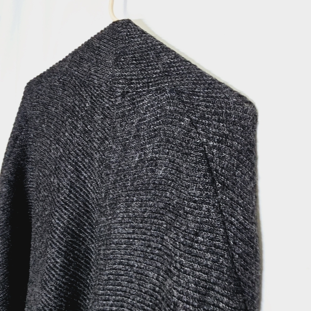 Anthropologie Sleeping on Snow Black Open Front Cardigan waterfall front S - Picture 6 of 11
